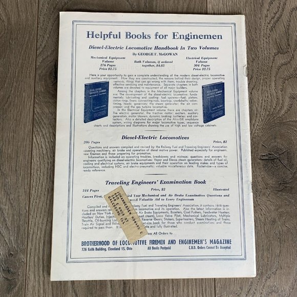 Brotherhood of Locomotive Firemen and Enginemen's Magazine 1954 Lot Of 3 Jul-Dec - Picture 7 of 7